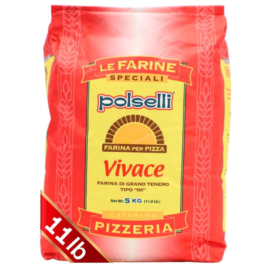 POLSELLI Vivace 00 flour bag ready for authentic Neapolitan dough.