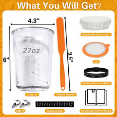 Thick glass POLYHNIA jar design for durable and easy cleaning.