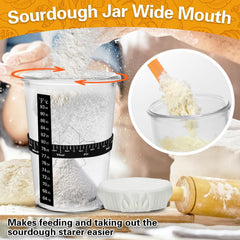POLYHNIA baking kit includes spatula for precise starter handling.