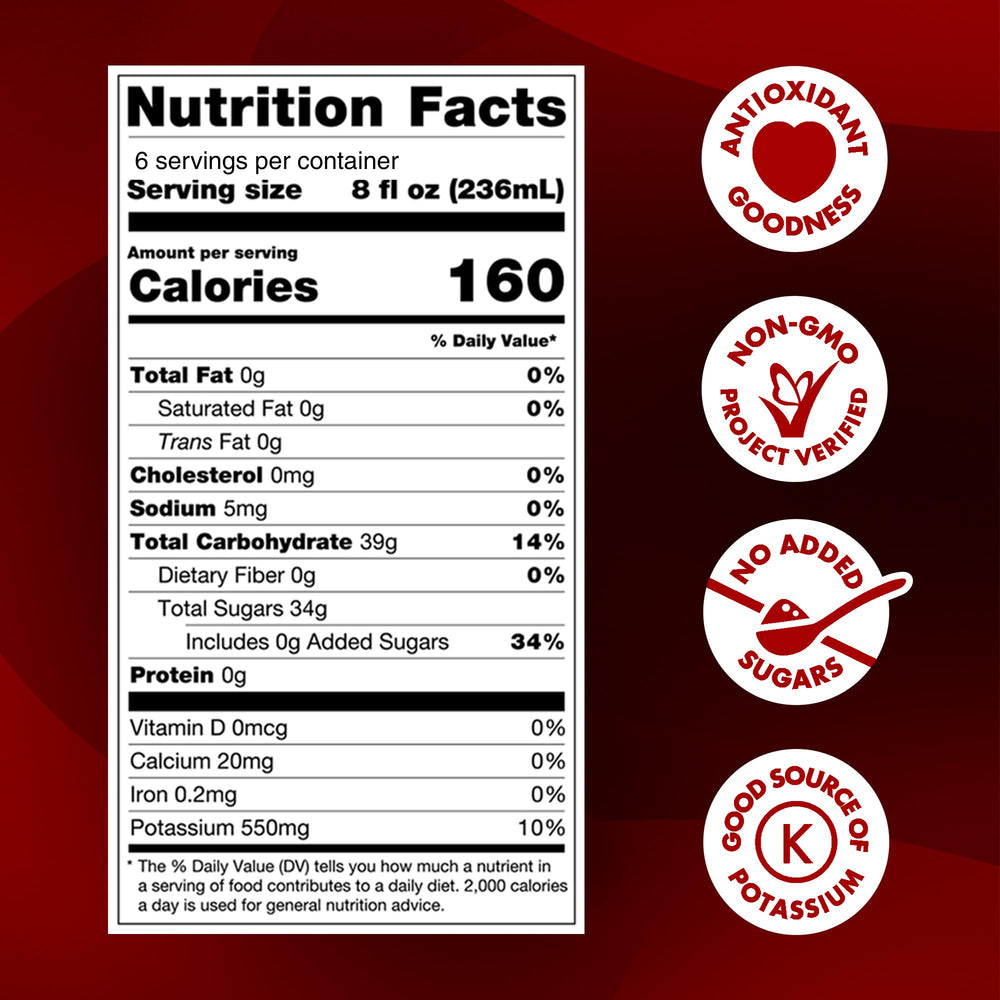 POM Wonderful 100% Pomegranate Juice label close-up, pure California source.