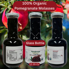 Pomegranaze organic pomegranate molasses reduction shows bold tart notes.