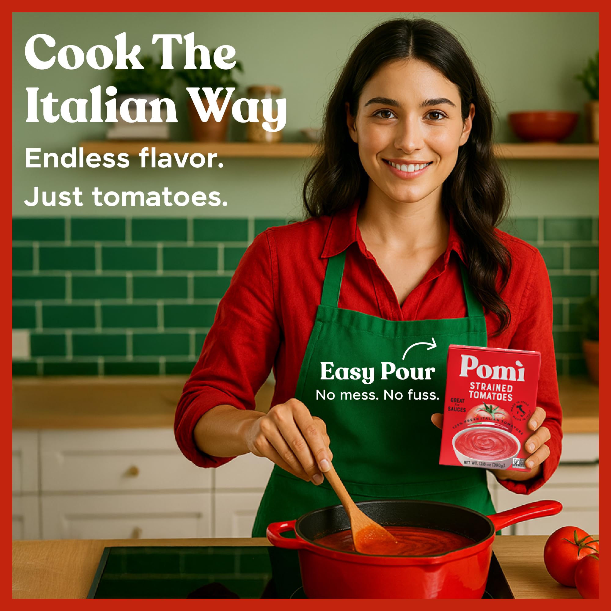Pomi Strained Tomatoes ready-to-use-puree enables quick weeknight meals.