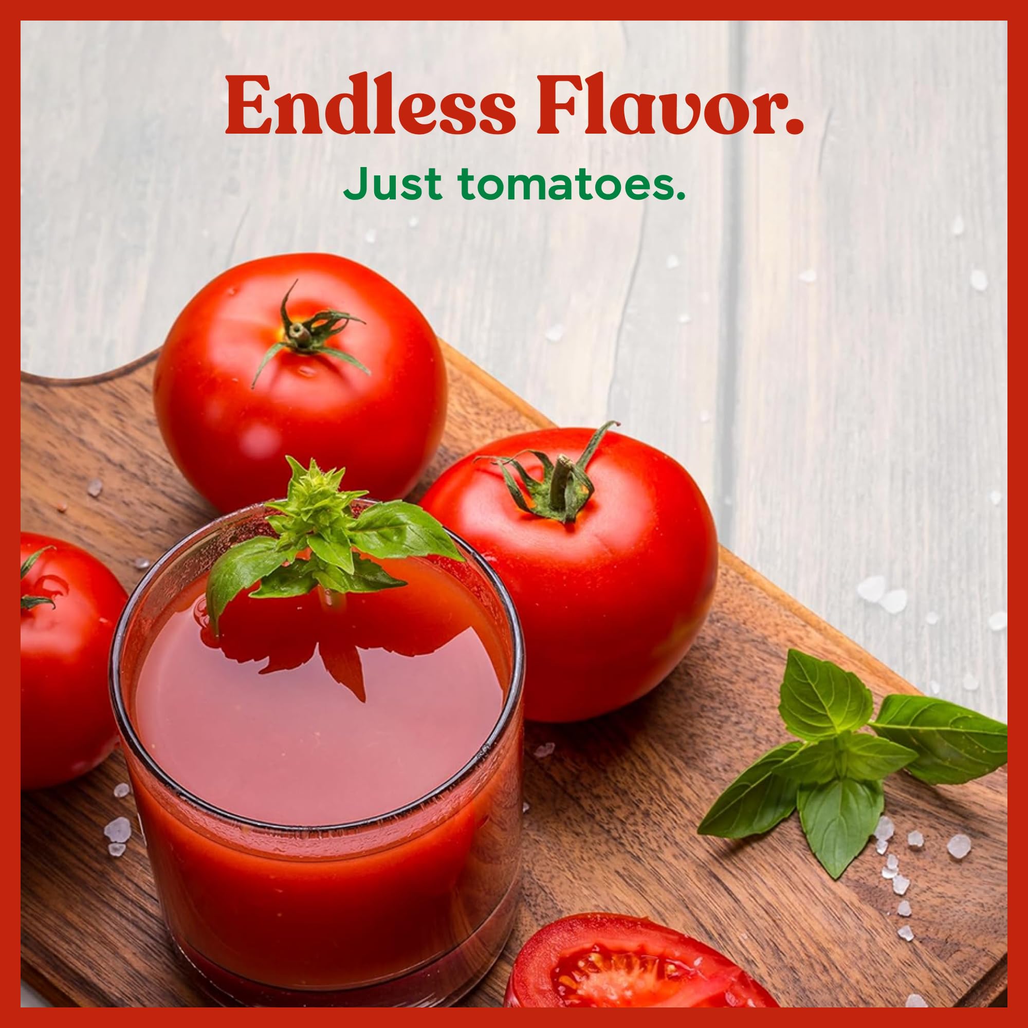 Pomi Tomato Juice gluten-free symbol image promotes safe, versatile usage.