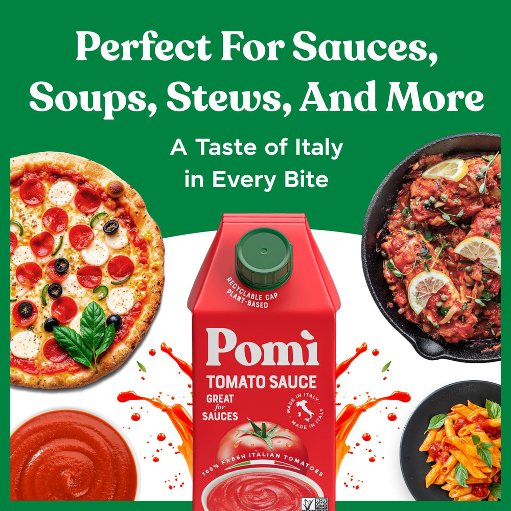 Pomì Tomato Sauce ready-to-use carton simplifies weeknight cooking.