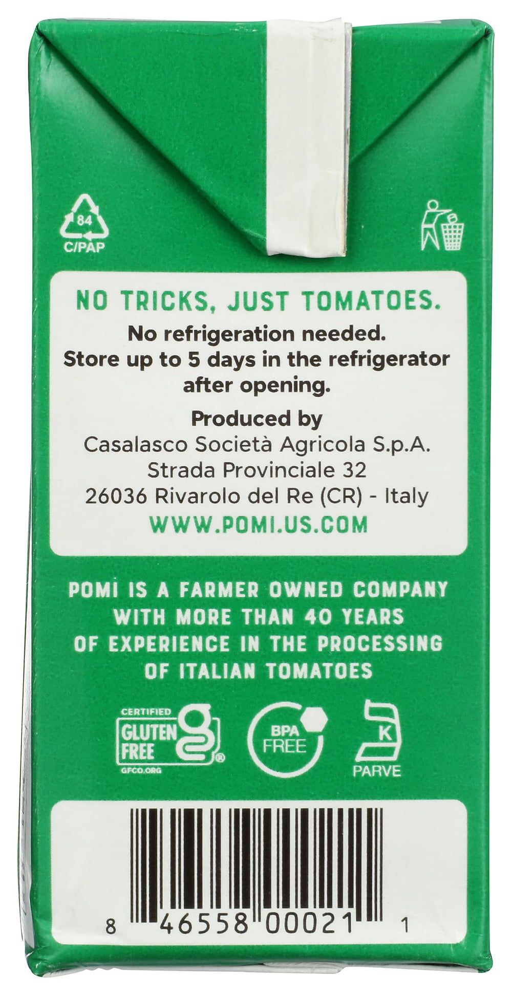 Pomi Tomatoes Strained Organic pantry stack highlights convenient pantry staple