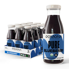 Pomona Blueberry Juice bottle 8.4 oz ready for on-the-go refreshment.