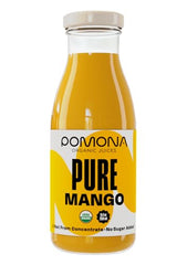 Pomona Cold-Pressed Mango Juice—not from concentrate, preserved in glass.