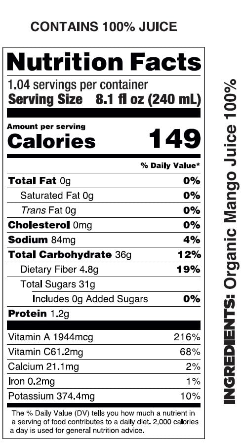 Pomona Mango Juice pack of 12 bottles for convenient daily servings.