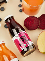 Pomona Organic Beet Juice not from concentrate, no sugar added, pure beet flavor.