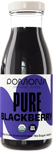 Pomona Organic Blackberry Juice pack of 12 bottles for convenient everyday use