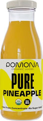 Pomona Organic Juices pineapple juice, cold-pressed to preserve natural flavor.