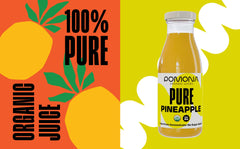 Pomona Organic Juices pineapple juice comes in a 12-pack for easy sharing.