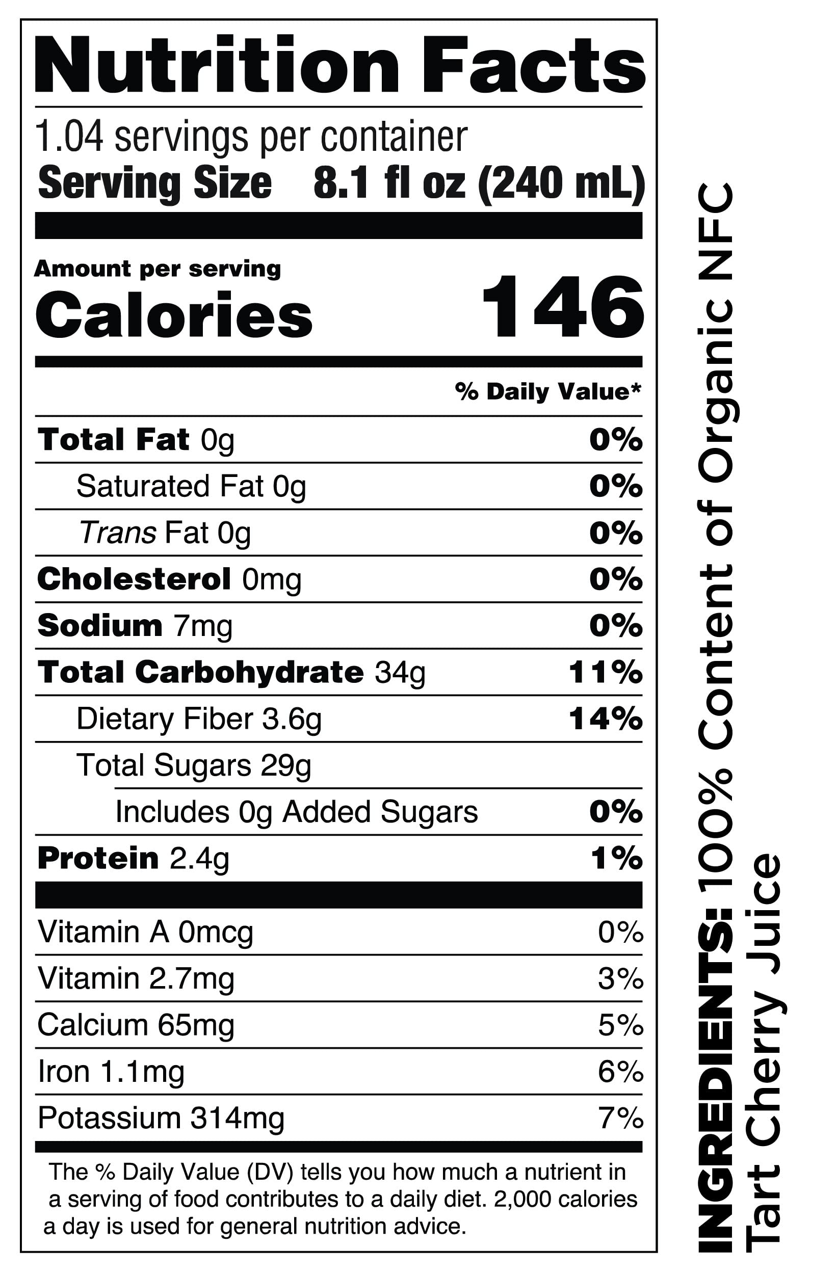 Pomona Organic Tart Cherry Juice on-the-go 8.4 oz bottle for portable refreshment.