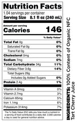Pomona Organic Tart Cherry Juice on-the-go 8.4 oz bottle for portable refreshment.