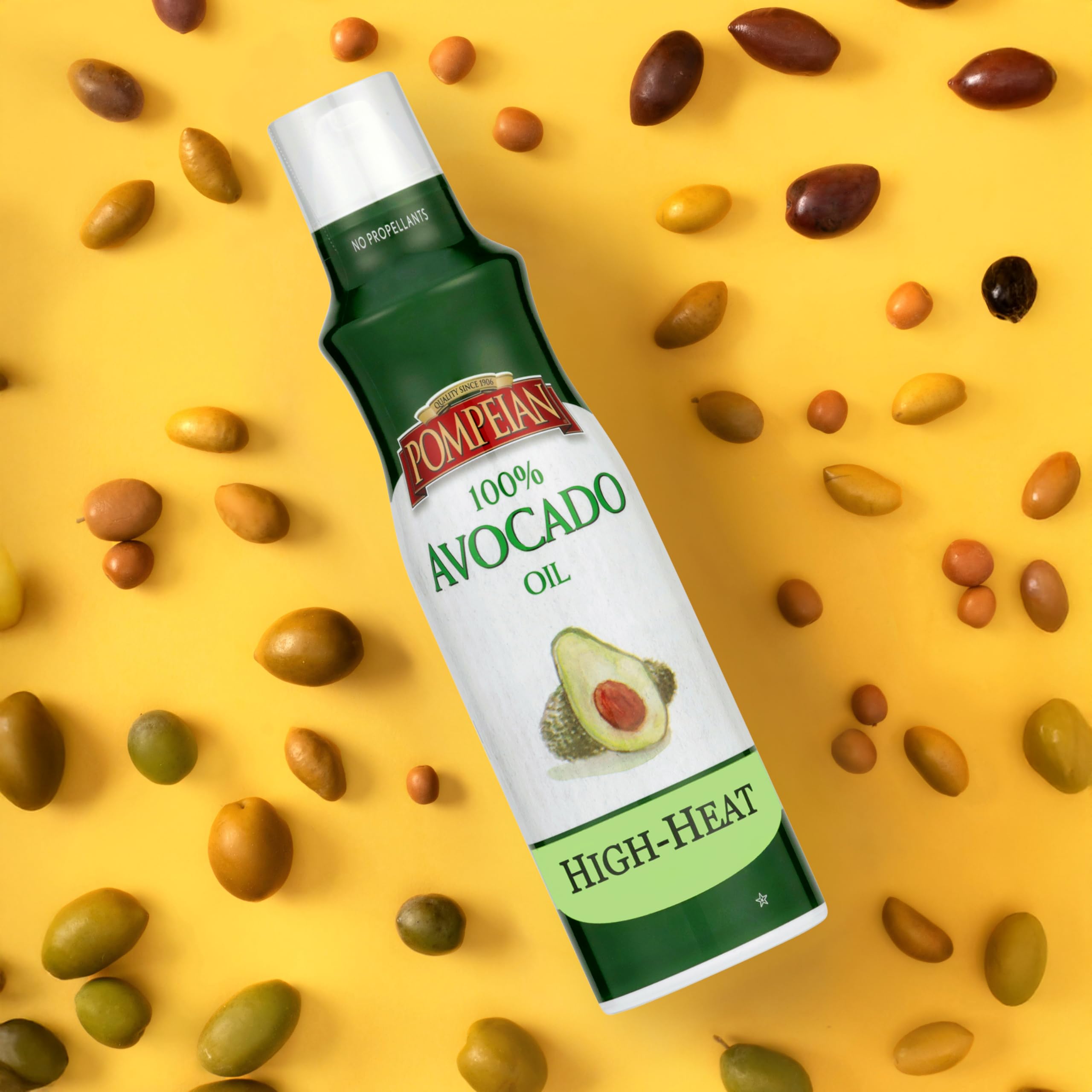 Pompeian Avocado Oil Cooking Spray offers convenient, ready-to-use packaging.