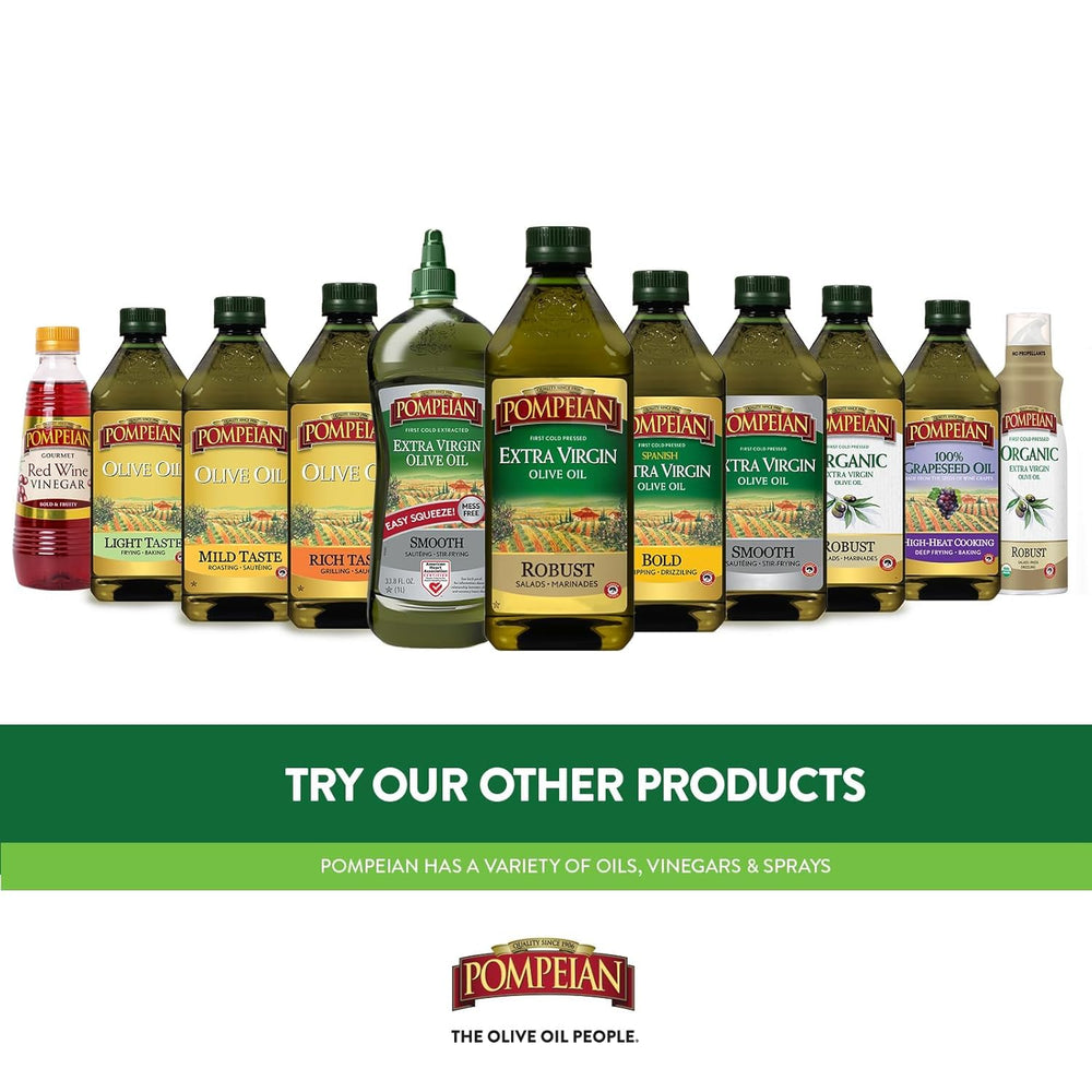 Pompeian Gourmet Balsamic olive oil pairing idea, tasting enhancer for meals.