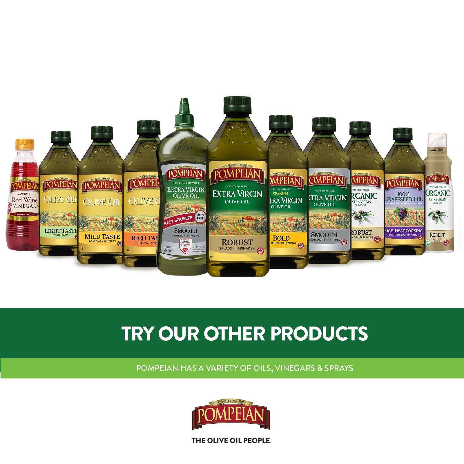 Pompeian grapeseed oil vitamin E label closeup suggests nourishing cooking oil