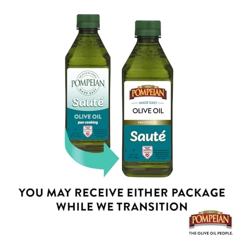 Pompeian Made Easy Sauté Olive Oil label highlighting authenticity