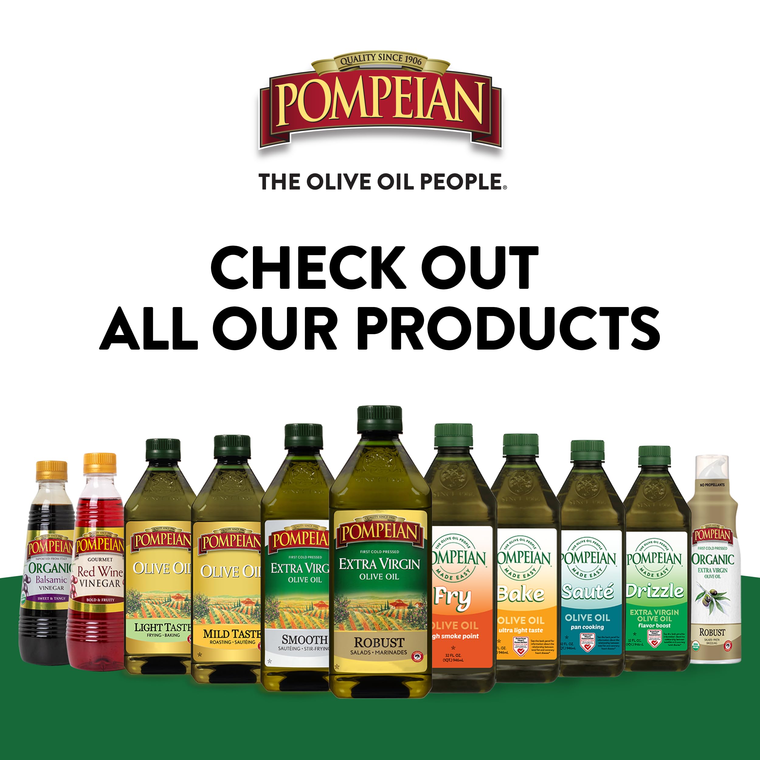 Pompeian Organic Robust EVOO spray droplets for flavorful finish on pasta