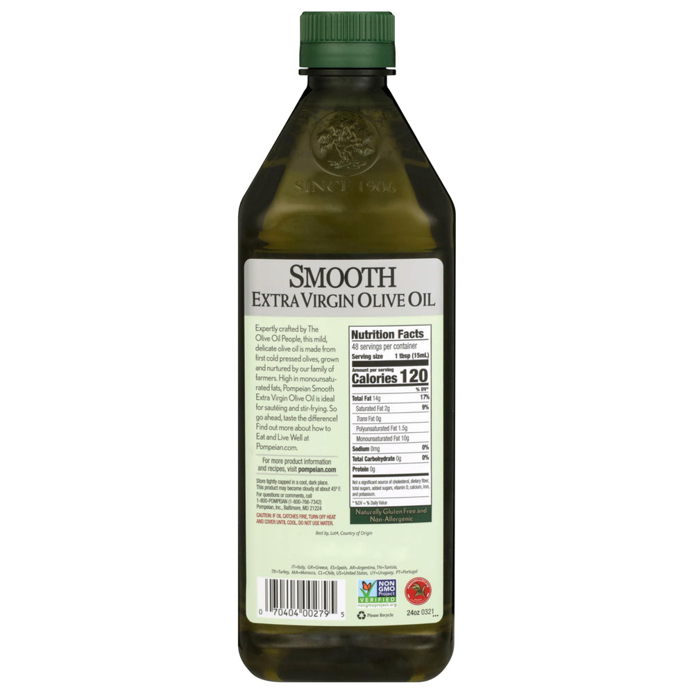 Pompeian Smooth EVOO dressing-dipping shot highlights delicate flavor
