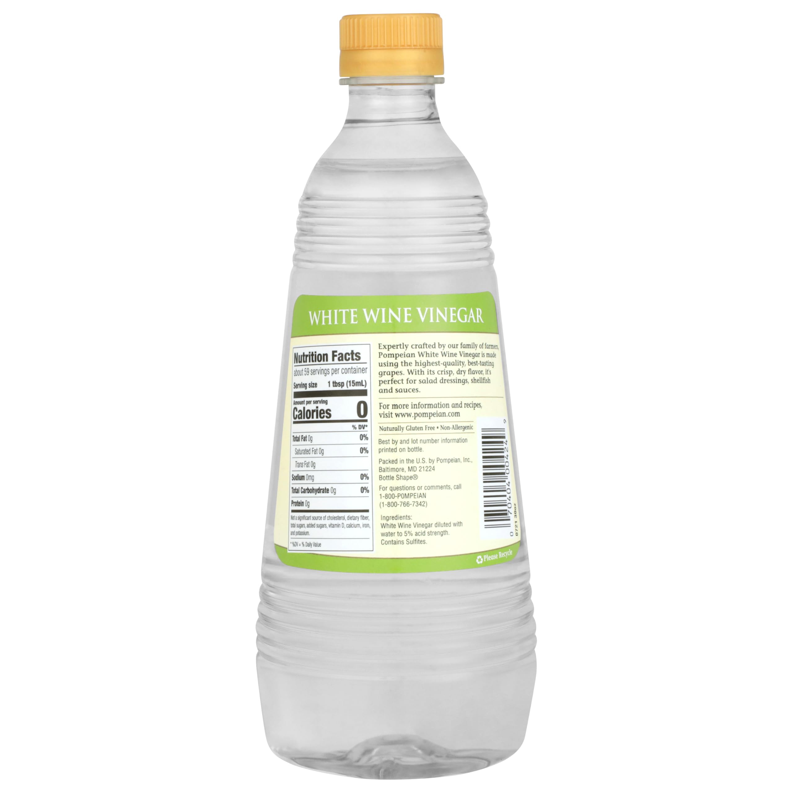 Pompeian White Wine Vinegar reflects a farmer-crafted heritage from The Olive Oil People.