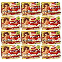 Ponlee Parle-G biscuits 12-pack front display, convenient snacking