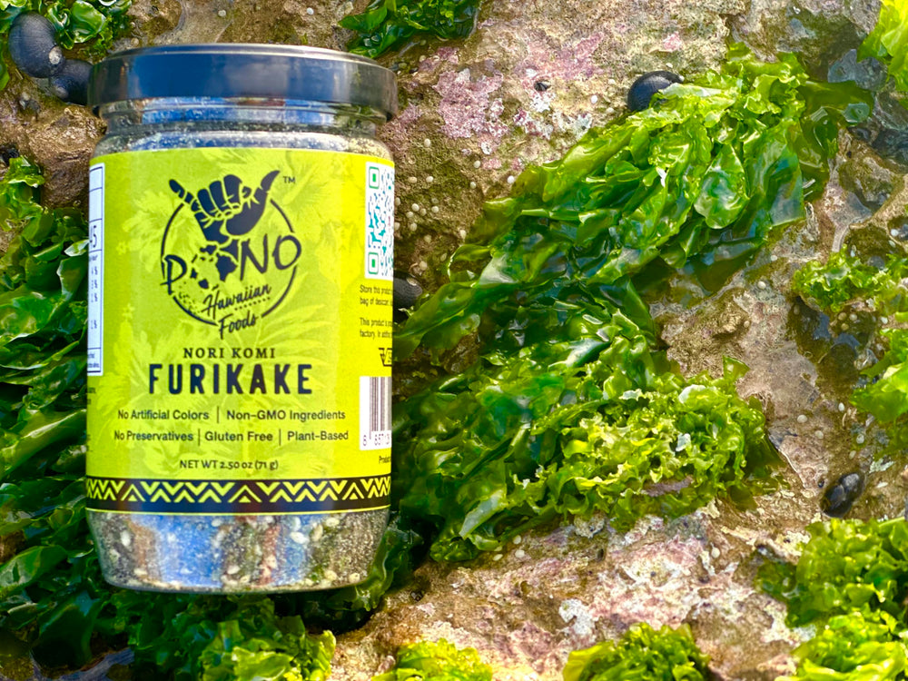 Pono furikake dusted on a fresh salad.