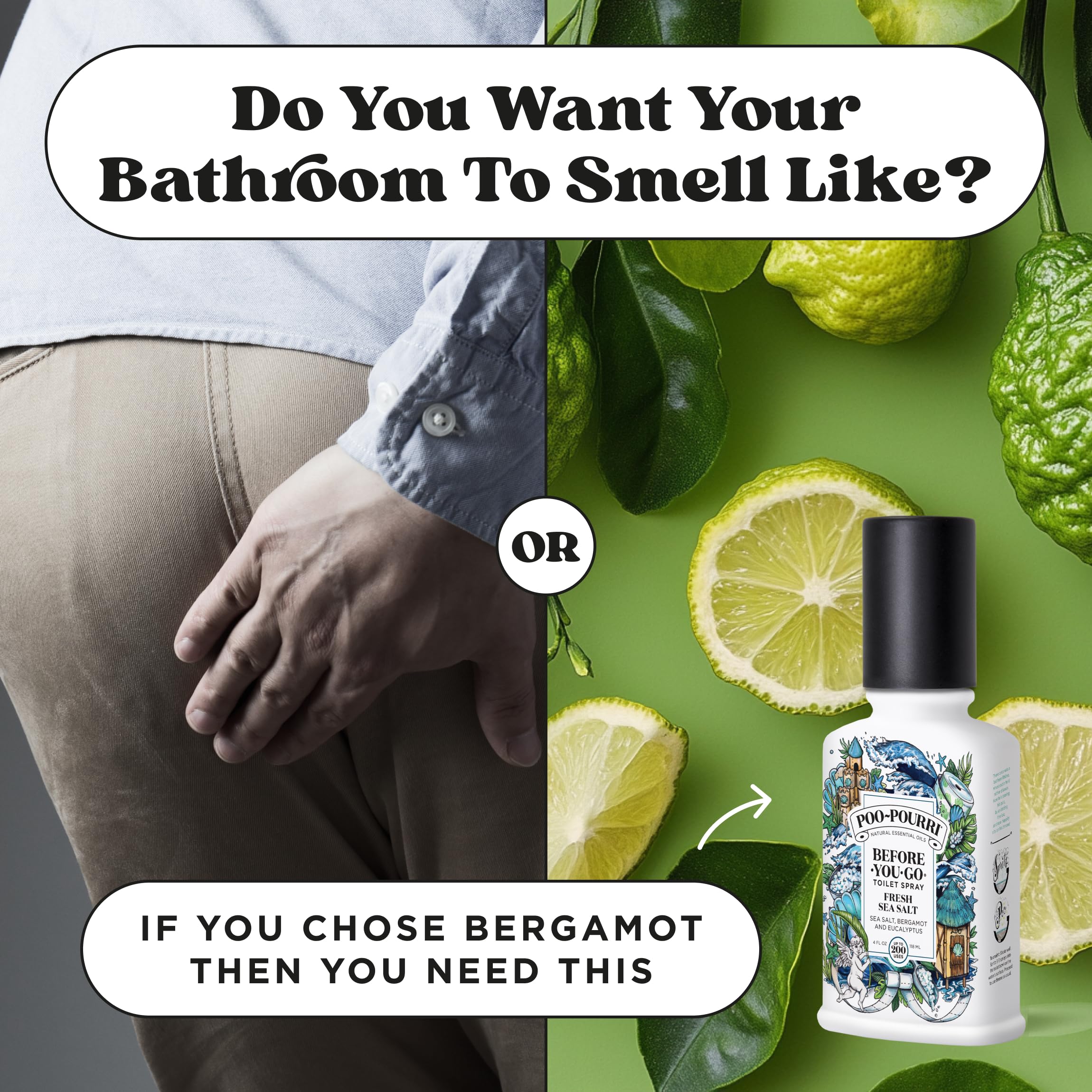 Poo-Pourri compact 4oz bottle ideal for home, work, travel.