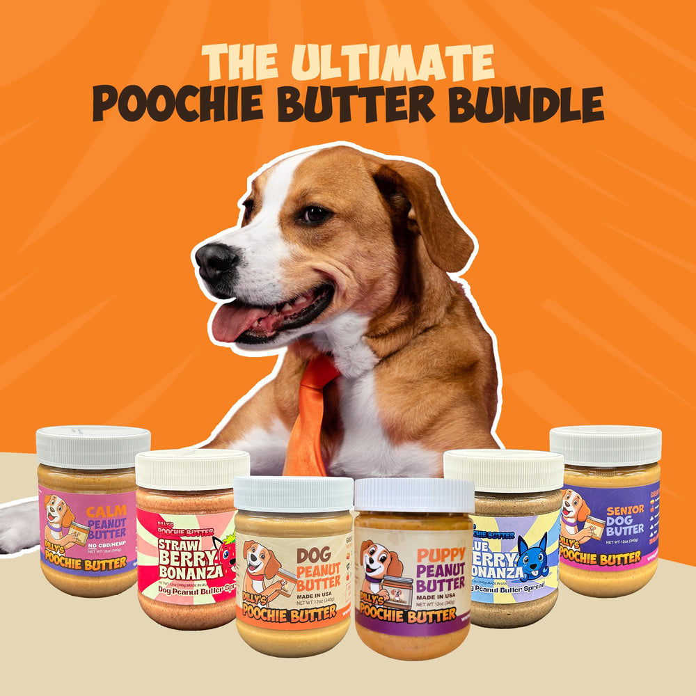 Poochie Butter non-GMO label emphasizes quality ingredients for pets.