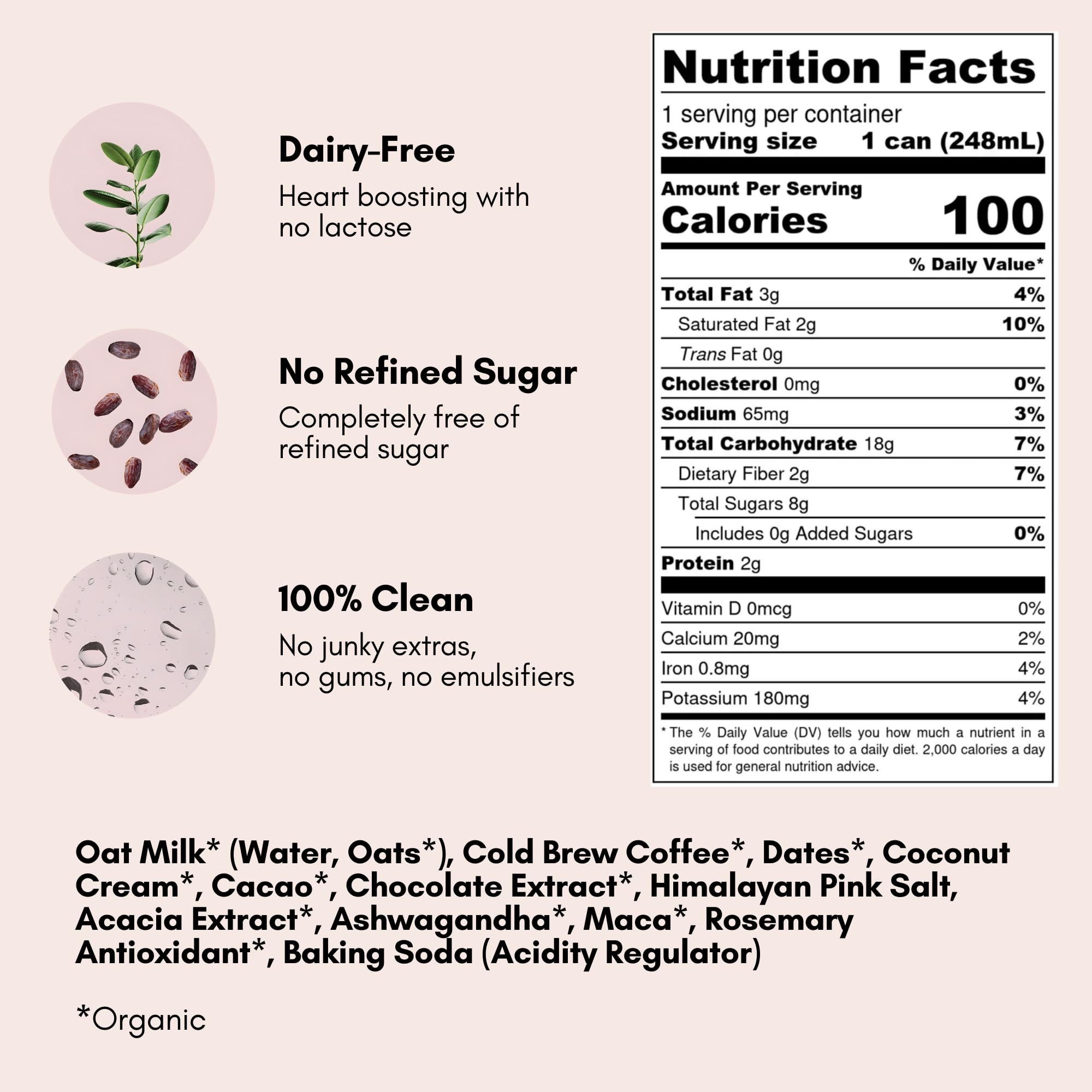 Pop & Bottle adaptogens ashwagandha maca drink for balance