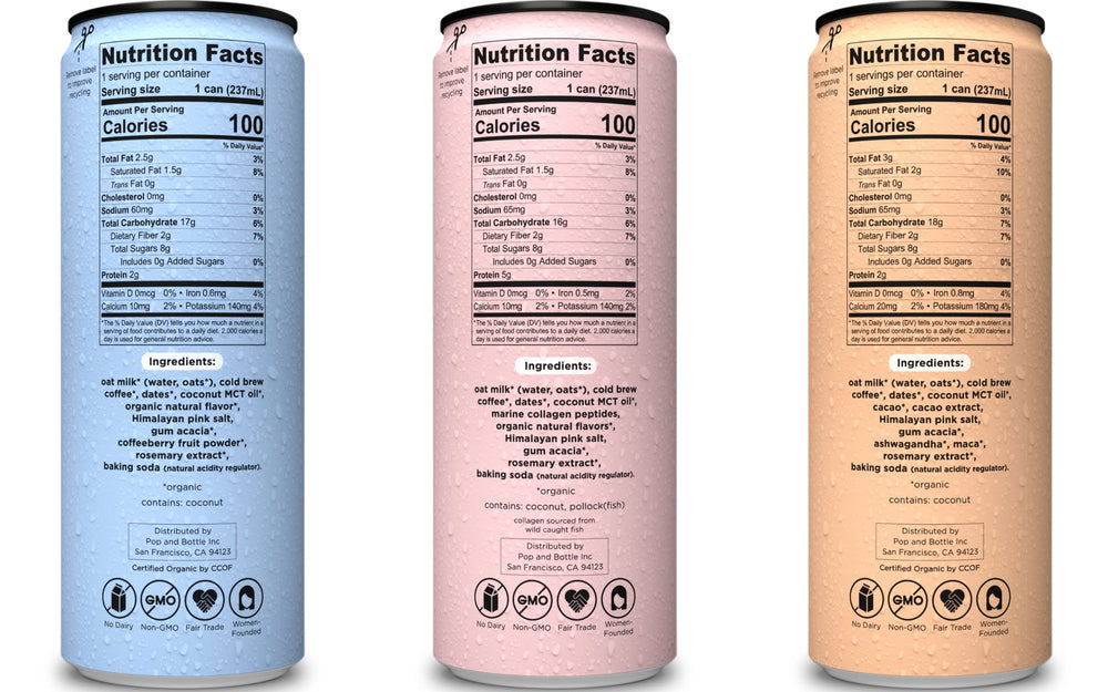 Pop and Bottle Vanilla collagen latte can delivers creamy mornings without dairy