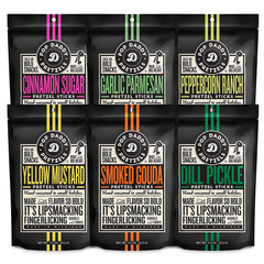 Pop Daddy Flavored Pretzels Garlic Parm bag bold flavor for gatherings