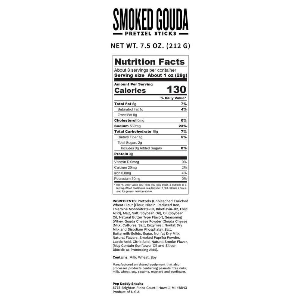 Pop Daddy Smoked Gouda sticks close-up highlighting crisp texture for nibbling.