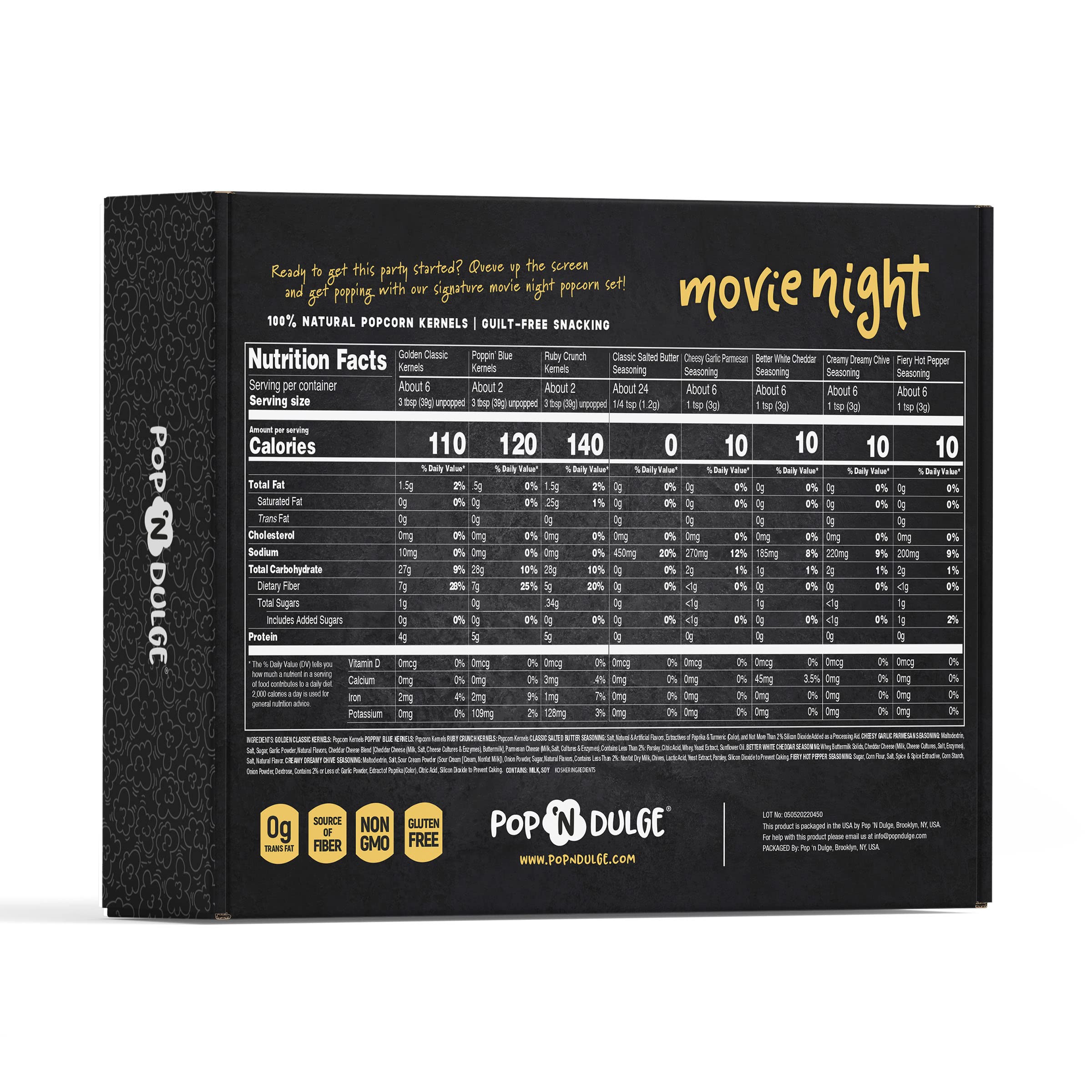 Pop n' Dulge Classic Golden kernels deliver sunny, fluffy popcorn