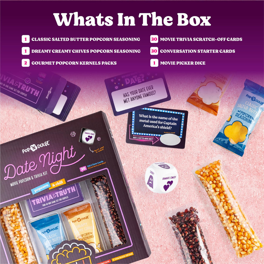 Pop n' Dulge gourmet popcorn kernels for fresh theater-style crunch.