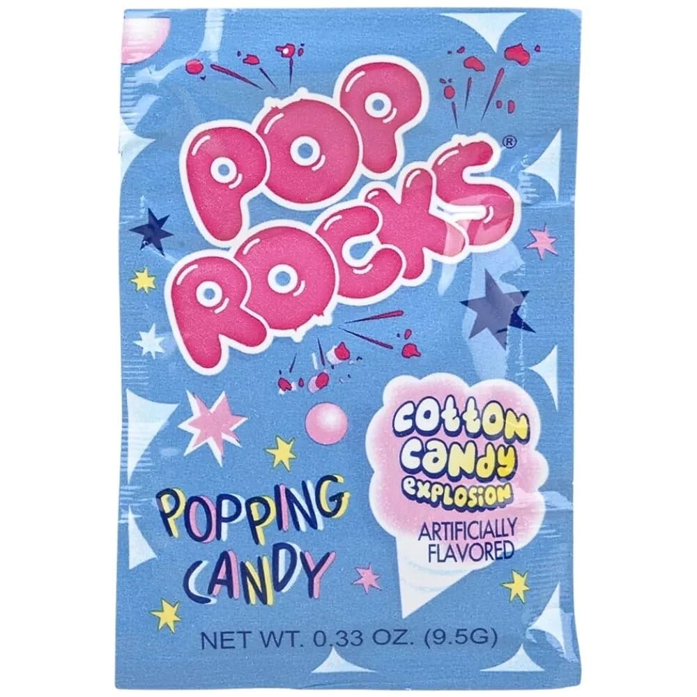Pop Rocks Cotton Candy bursting action captures popping and fizz in motion.