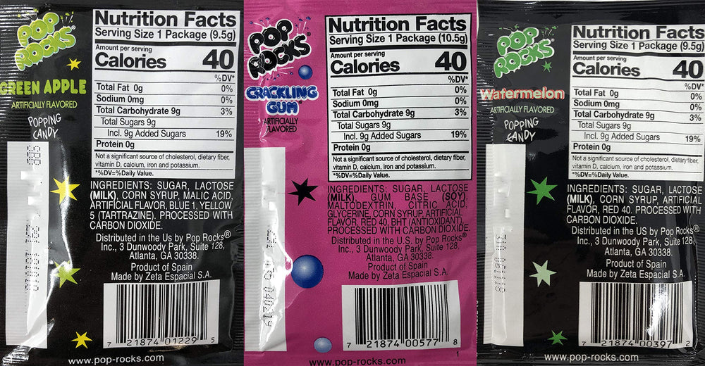 Pop Rocks nine-flavor assortment ideal for celebrations and gifting.