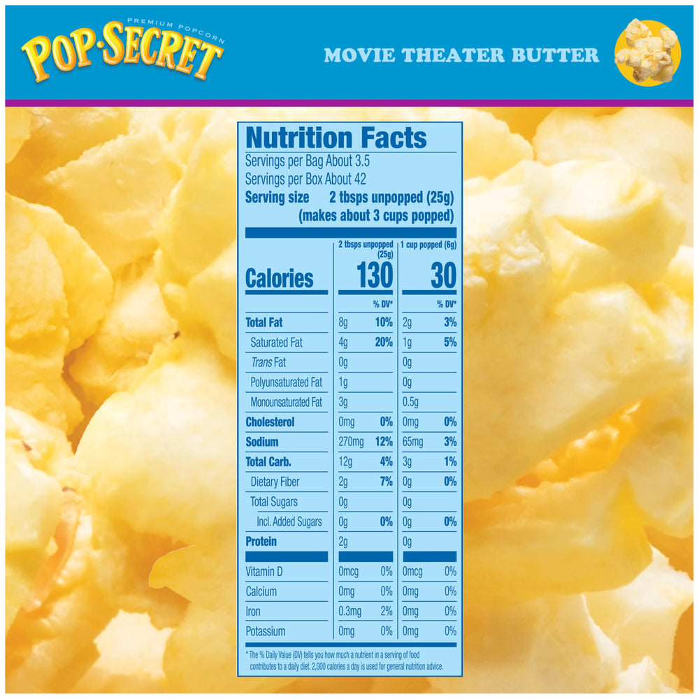 Pop Secret airy crunch popcorn offers a light, crisp texture with every bite.