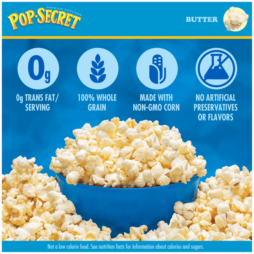 Six-pack Pop Secret Butter popcorn box ready for sharing with family.