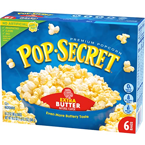Pop Secret popcorn bags featured for easy, crowd-pleasing snacking.