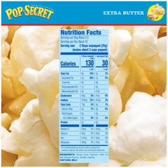 Bowl of Pop Secret Extra Butter popcorn ready to enjoy.