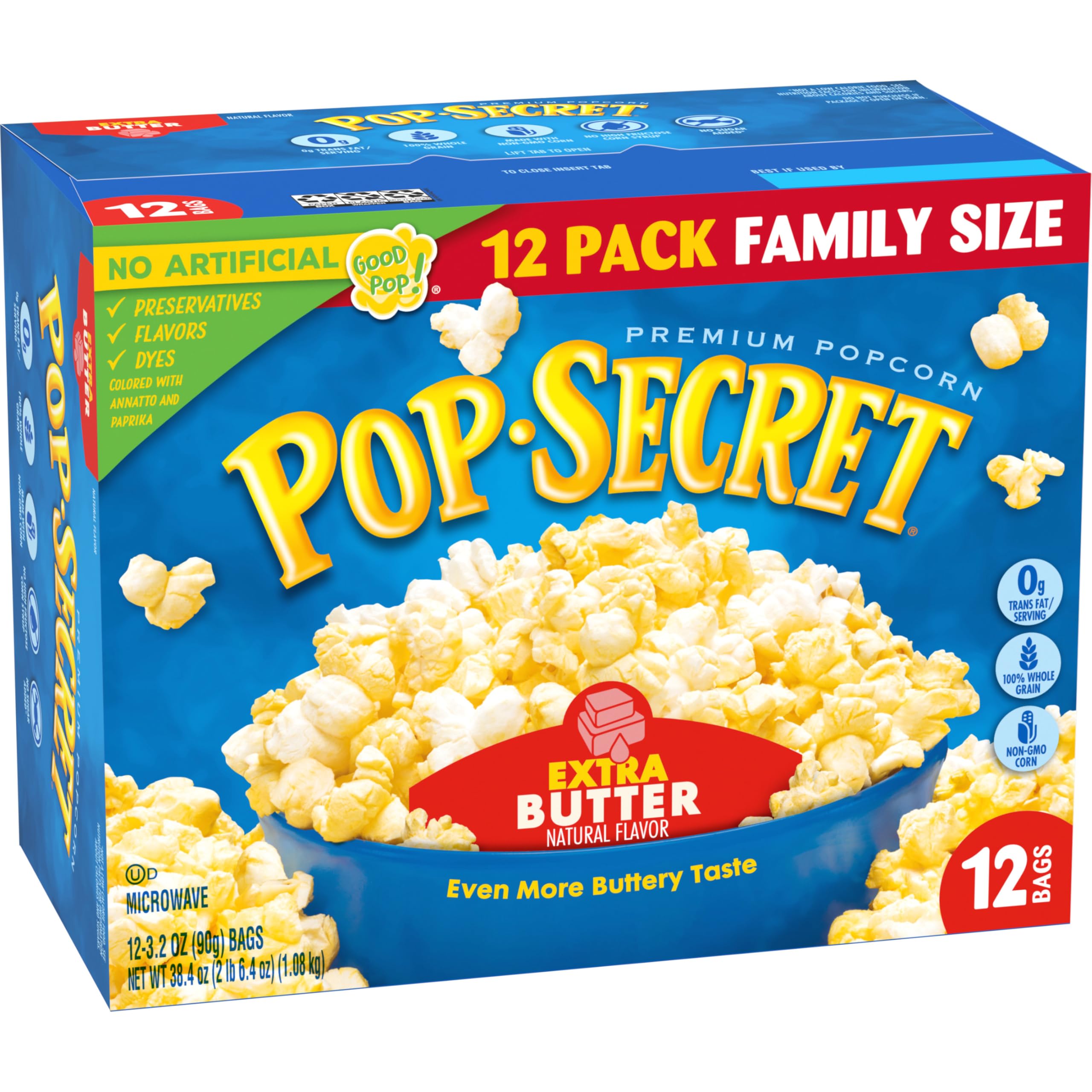 Family game night with Pop Secret Extra Butter popcorn.