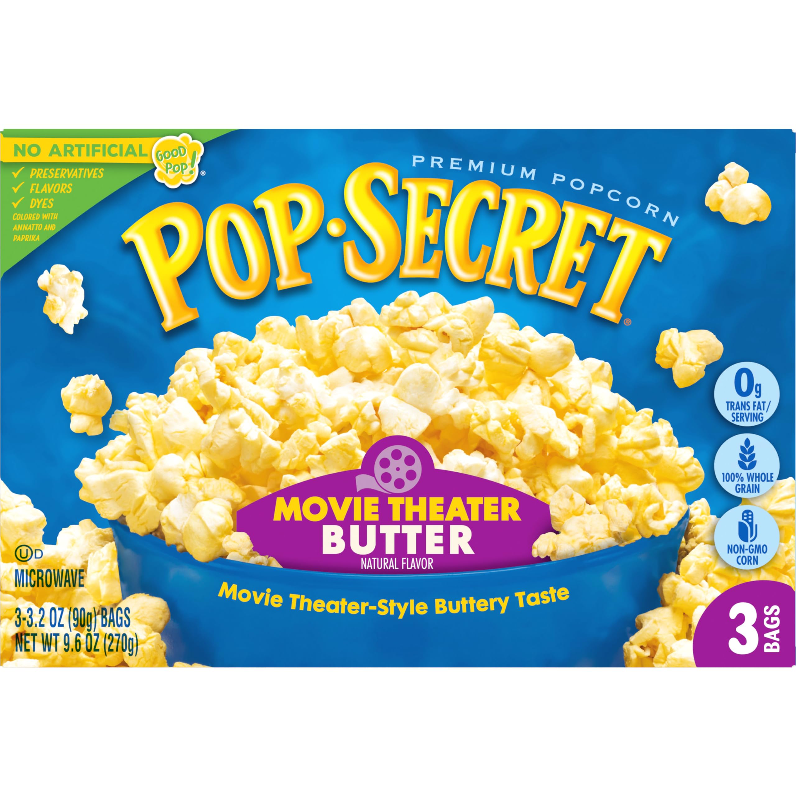 Family enjoying Pop Secret Movie Theater Butter during movie night.