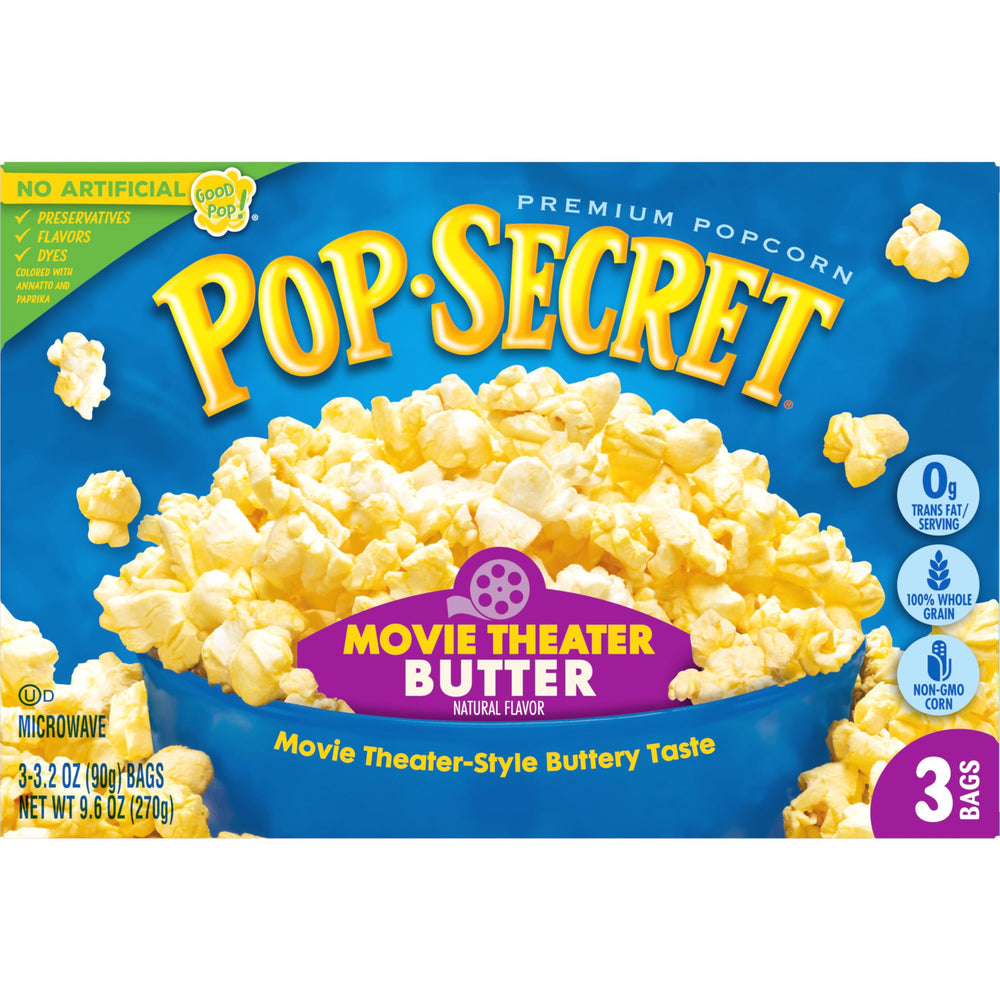 Family enjoying Pop Secret Movie Theater Butter during movie night.