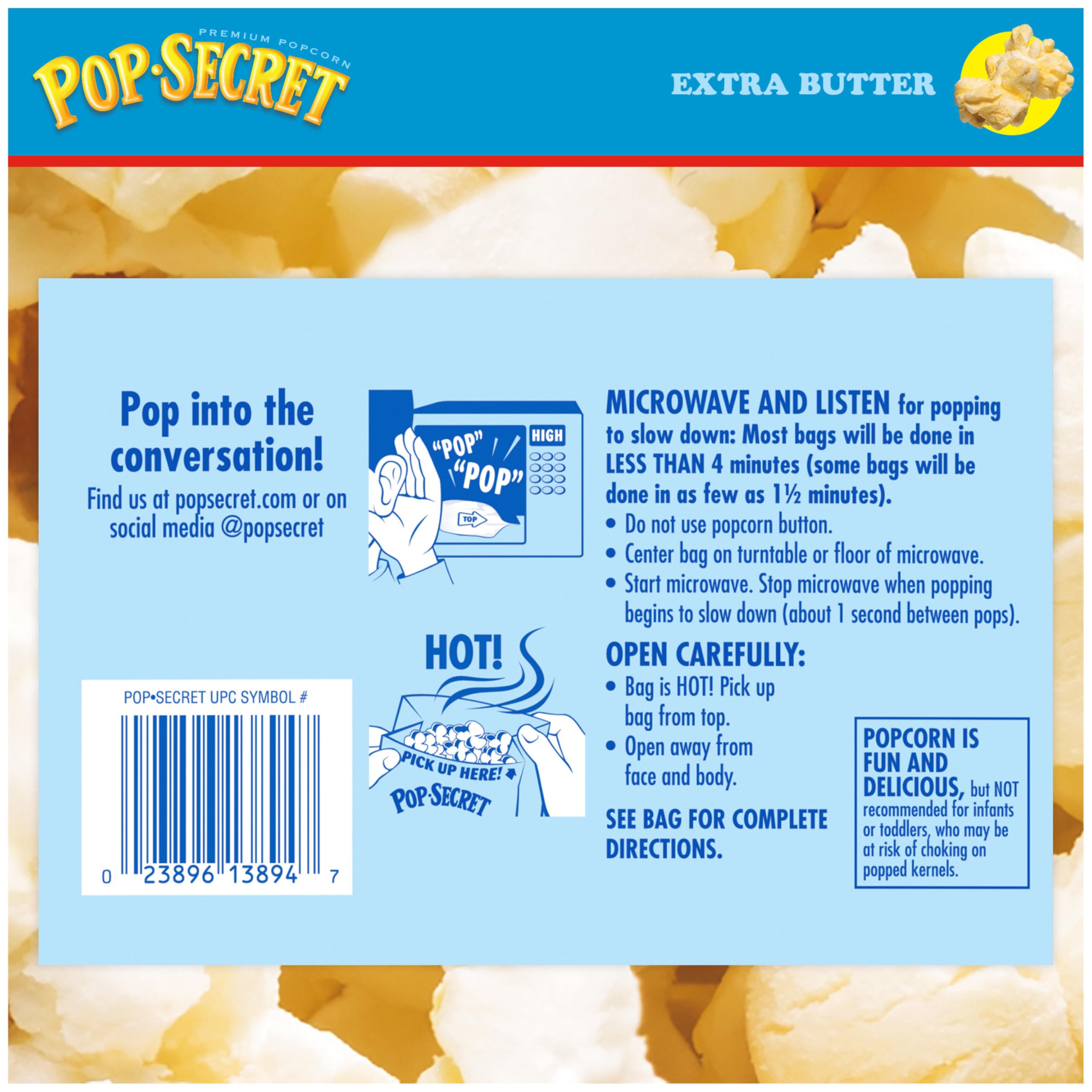 Pop Secret Extra Butter popcorn as a cozy movie night snack.