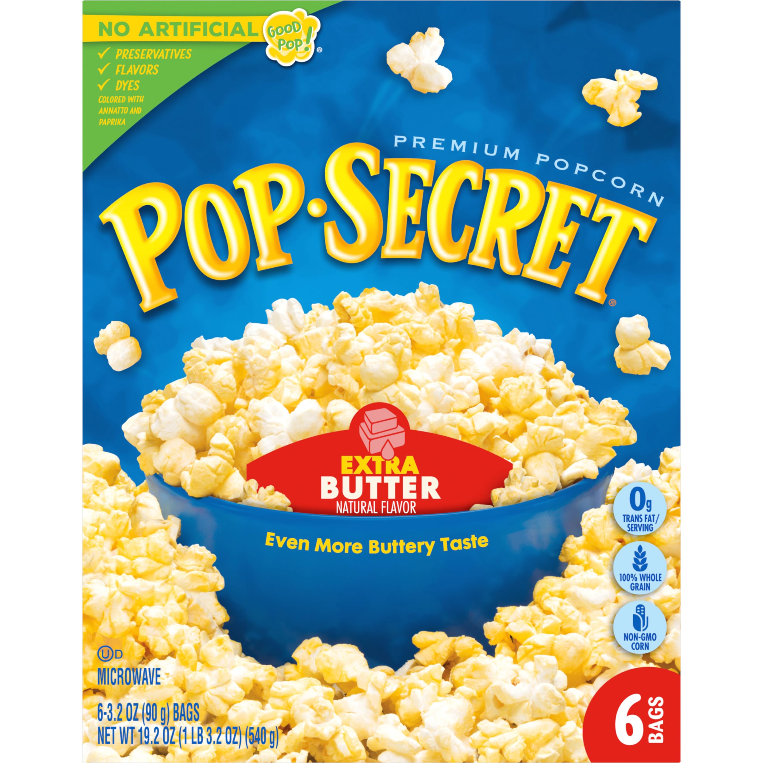 Pop Secret popcorn ready in minutes for quick indulgence.