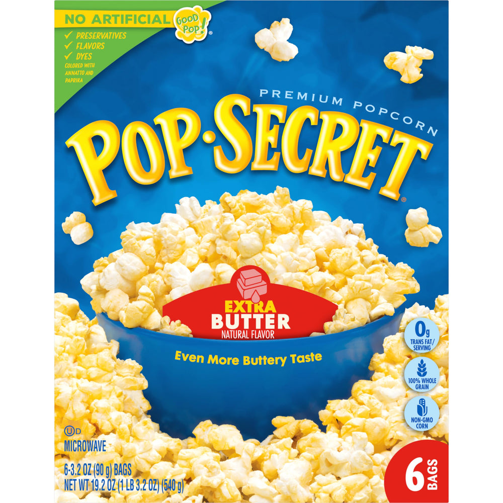 Pop Secret popcorn ready in minutes for quick indulgence.