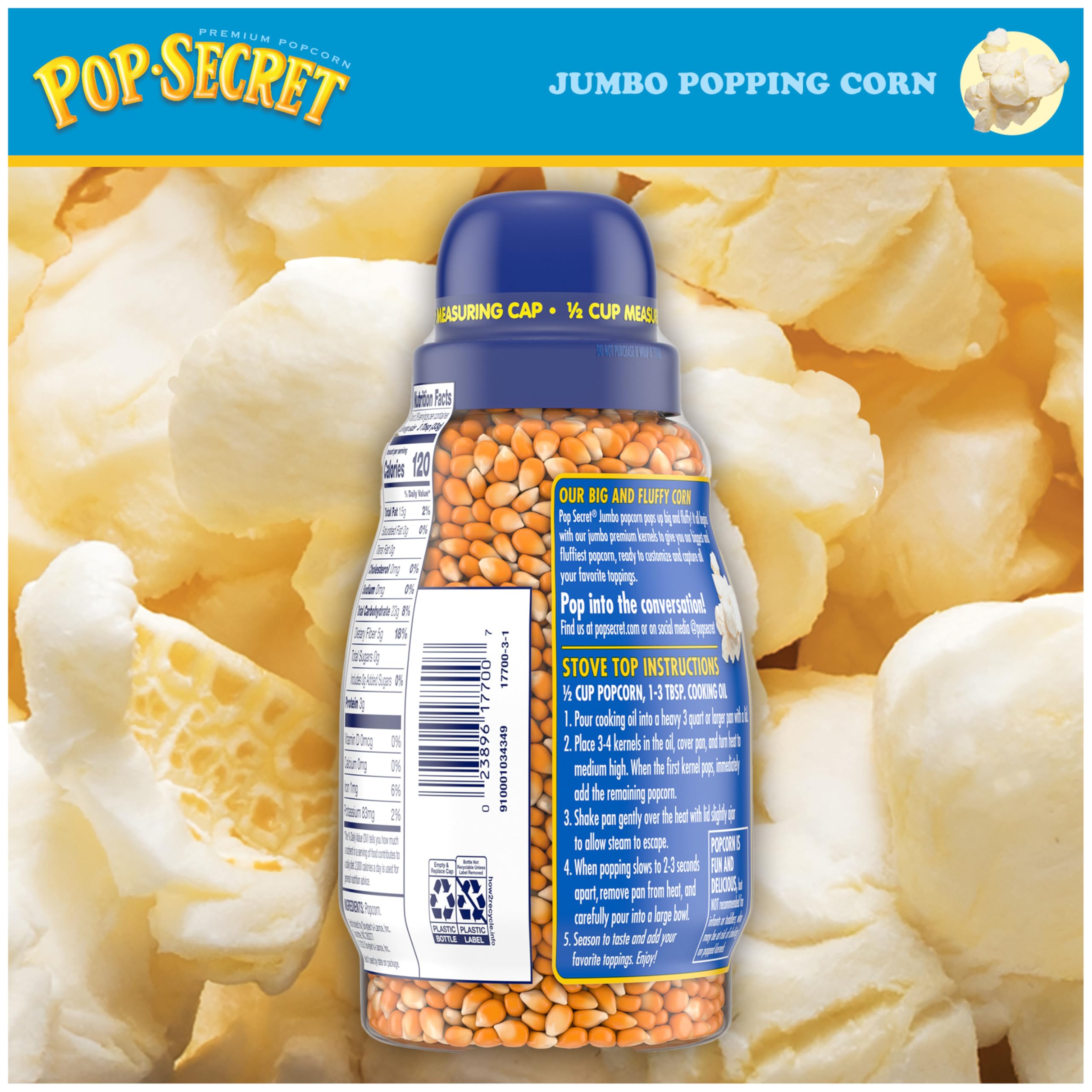 Pop Secret kernels deliver consistent results when popping on the stove.