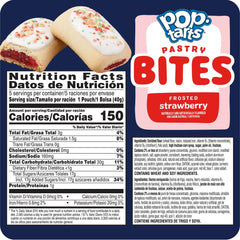 Pop-Tarts Bites strawberry filling in a bite-sized form, ready for school lunch.
