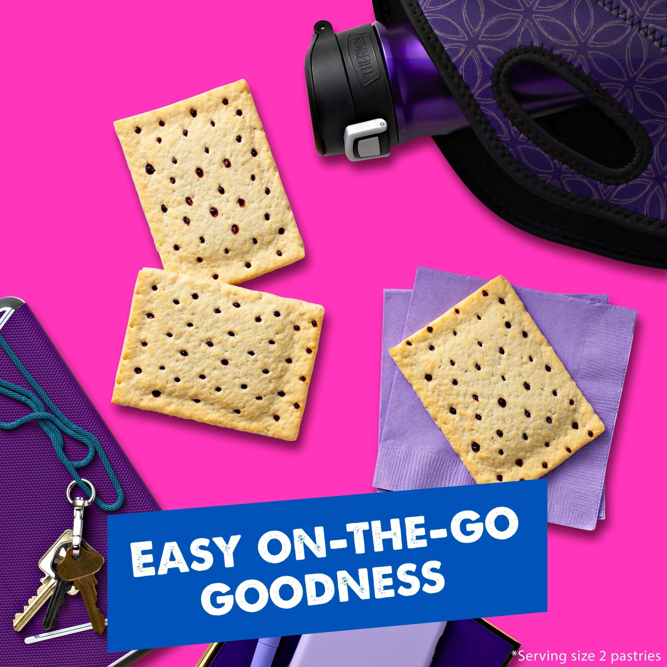 Pop-Tarts Blueberry in a lunchbox for a quick boost